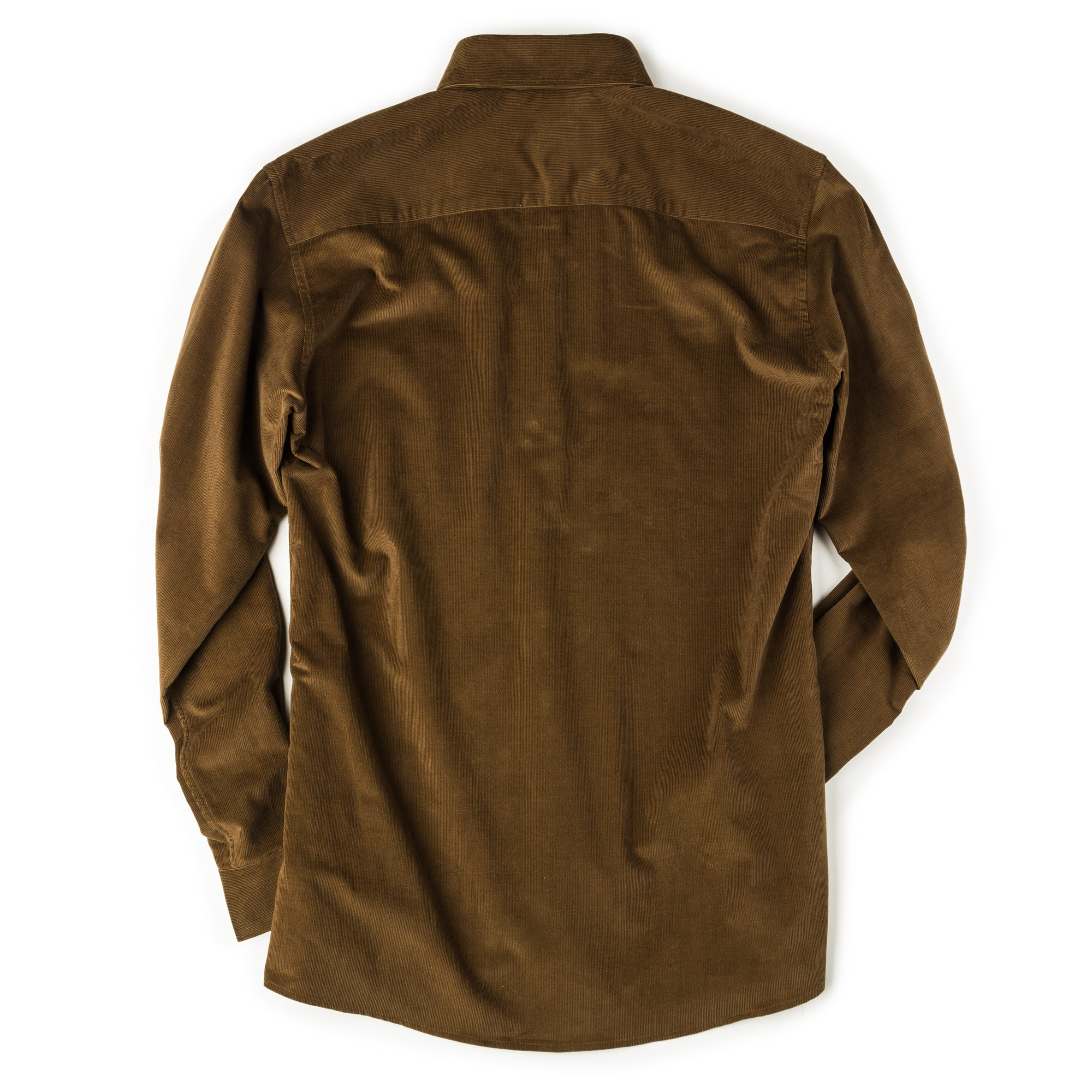 Westley Richards Men's Fine Corduroy Shirt in Light Brown